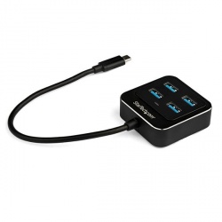 StarTech.com Hub USB-C de 4 Puertos, 10.000 Mbit/s, Negro 