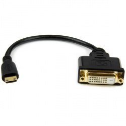 StarTech.com Adaptador Mini HDMI Macho - DVI-D Hembra, 20cm, Negro 