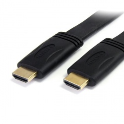 StarTech.com Cable HDMI de Alta Velocidad con Canal Ethernet Plano, HDMI Macho - HDMI Macho, 4K, 30Hz, 3 Metros, Negro 