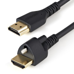 Startech.com Cable HDMI 2.0 Macho - HDMI 2.0 Macho, Tornillo de Seguridad, 4K, 60Hz, 1 Metro, Negro 