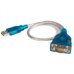 StarTech.com Cable USB A Macho - DB9 Macho, 31cm, Azul 