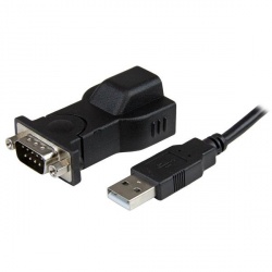 StarTech.com Adaptador Serial Macho - USB-B Hembra, Negro 