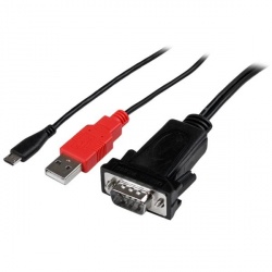 StarTech.com Cable Micro USB Macho - Serie DB9 Macho para Android, 1 Metro, Negro 