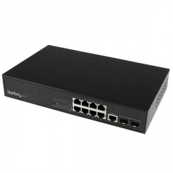 Switch StarTech.com Gigabit Ethernet IES81000POE, 8 Puertos 10/100/1000Mbps + 2 Puertos SFP, 2 Gbit/s - Administrable 