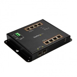 Switch StarTech.com Gigabit Ethernet IES101GP2SFW, 8 Puertos 10/100/1000Mbps + 2 Puertos SFP - Administrable 