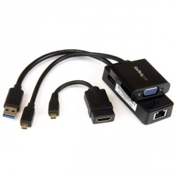 StarTech.com Juego de Adaptadores Micro HDMI - VGA, Micro HDMI - HDMI y Ethernet Gigabit para Lenovo Yoga 3 Pro 