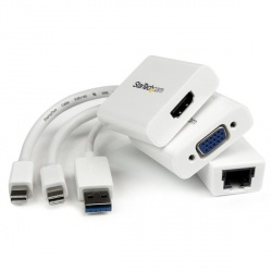StarTech.com Juego de Adaptadores Mini DisplayPort Macho - VGA/HDMI Hembra, Blanco, para MacBook Air 
