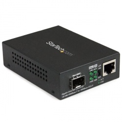 StarTech.com Convertidor de Medios Ethernet Gigabit a Fibra con SFP abierto 