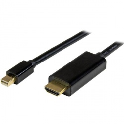 StarTech.com Cable Mini DisplayPort 1.2 Macho - HDMI Macho Ultra HD, 4K, 30Hz, 2 Metros, Negro 