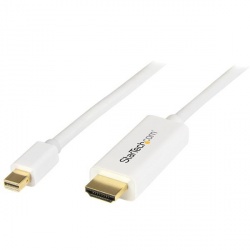 StarTech.com Adaptador Mini DisplayPort 1.2 Macho - HDMI Macho, 4K, 30Hz, 2 Metros, Blanco 