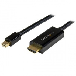StarTech.com Cable Mini DisplayPort 1.2 Macho - HDMI Macho Ultra HD, 4K, 30Hz, 3 Metros, Negro 