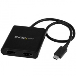 StarTech.com Divisor Splitter MST USB-C Macho - 2x HDMI Hembra, Negro 
