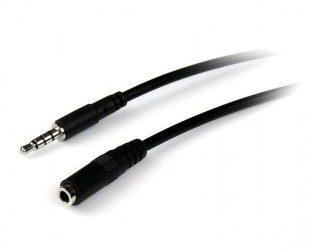 StarTech.com Cable AUX 3.5mm Macho - 3.5mm Hembra, 1 Metro, Negro 
