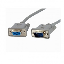 StarTech.com Cable VGA (D-Sub) Macho - VGA (D-Sub) Hembra, 3 Metros, Gris 