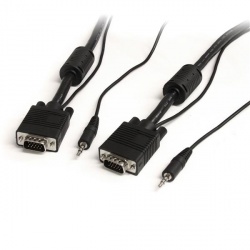 StarTech.com Cable VGA (D-Sub) + 3.5mm Macho, 7.6 Metros, Negro 