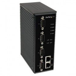 Servidor StarTech.com Industrial de Dispositivos Serie de 4 Puertos Seriales RS-232 / 422 / 485 a Ethernet con IP y PoE, Tower - no Sistema Operativo Instalado 