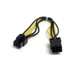 StarTech.com Cable de Poder PCI-E 6-pin Macho - PCI-E 6-pin Hembra, 15cm 