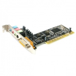 StarTech.com Tarjeta de Sonido PCI de 4 Canales con Efectos de Audio AC97 3D 