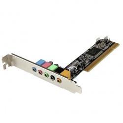 StarTech.com Tarjeta de Sonido PCI con Sonido Envolvente Surround de 5.1 Canales 