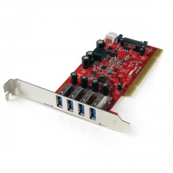 StarTech.com Tarjeta PCI PCIUSB3S4, Alámbrico, 4x USB 3.0 