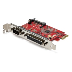 StarTech.com Tarjeta PCI Express, 1x DB25, 1x RS232 