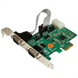 StarTech.com Tarjeta Adaptador PCI Express, 2 Puertos Serial RS-232 