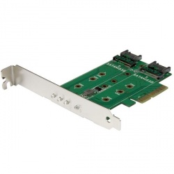 StarTech.com Tarjeta PCI Express de 3 Puertos M.2 para SSD 