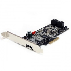 StarTech.com Tarjeta PCI Express de 2 Puertos eSATA 4x SATA Internos SATA III 