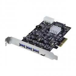 StarTech.com Tarjeta PCI Express PEXUS313AC2V, Alámbrico, 3x USB-A,1x USB-C 10Gbit/s 