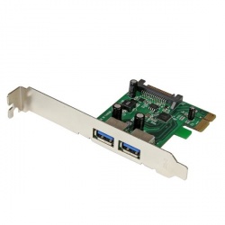 StarTech.com Tarjeta PCI Express PEXUSB3S24, 2 Puertos USB 3.0 SuperSpeed con UASP y SATA 
