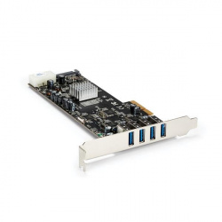 Startech.com Tarjeta PCI Express con Fuente Molex, 4 Puertos USB 3.0, 5 Gbit/s 