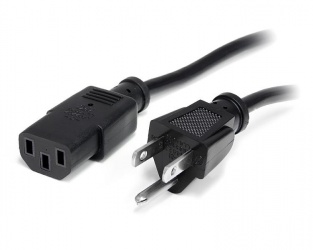 StarTech.com Cable de Poder NEMA 5-15P - C13 Coupler, 90cm, Negro 