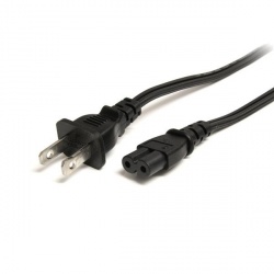 StarTech.com Cable de Poder NEMA 1-15 Macho - IEC 60320 C7, 1.8 Metros, Negro 