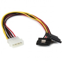 StarTech.com Cable SATA Recto, 4-pin Molex Macho - 2x SATA 15-pin Hembra, 30cm 