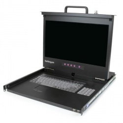 StarTech.com Consola de Rack 1U con LCD 17'' HD 1080p y Concentrador Hub USB Frontal 