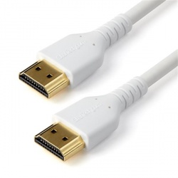 StarTech.com Cable HDMI Certificado Premium con Ethernet HDMI 2.0 Macho - HDMI 2.0 Macho, 4K, 60Hz, 1 Metro, Blanco 