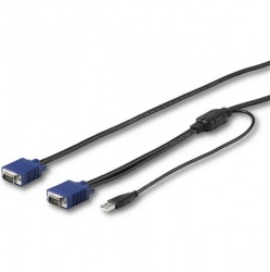 StarTech.com Cable KVM RKCONSUV6, VGA Macho - VGA/USB Macho, 1.8 Metros, Negro 