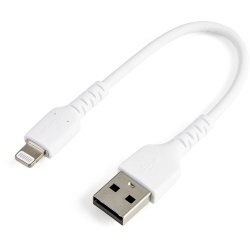 Startech.com Cable de Carga Certificado MFi Lightning Macho - USB A 2.0 Macho, 15cm, Blanco, para para iPod/iPhone/iPad 