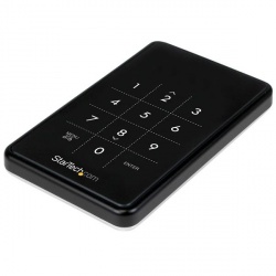 StarTech.com Gabinete de Disco Duro Cifrado, 2.5'', SATA III, USB 3.0, Negro 
