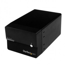 Startech.com Gabinete con Ventilador USB 3.0 eSATA para 2 Discos Duros, 3.5'', SATA III, Negro 