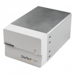 StarTech.com Gabinete de Disco Duro Externo eSATA USB 3.0 de 2 Bahías, 3.5'', SATA III, con Ventilador 