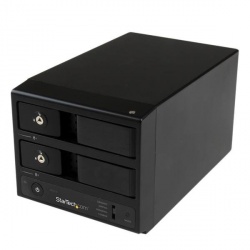 StarTech.com Gabinete USB 3.0 con UASP y eSATA de Discos Duros con 2 Bahías SATA III Hot-Swap de 3.5'' sin Charola 