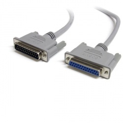 StarTech.com Cable Serial/Paralelo Recto DB25 Macho - Hembra, 1.8 Metros, Gris 