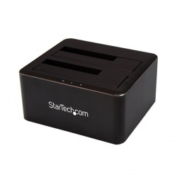 StarTech.com Docking Station USB 3.0, 2 Bahías SATA 2.5/3.5'' para SSD o Disco Duro, Negro 