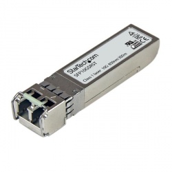 StarTech.com 10GBASE-SR Mini-GBIC SFP+ Módulo Transceptor, 300 Metros, Fibra Multimodo, para Cisco 