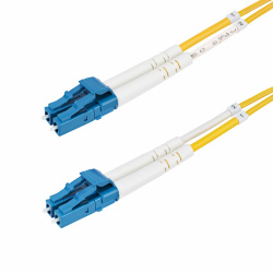 StarTech.com Cable Fibra Óptica Monomodo OS2 LC Macho - LC Macho, Núcleo 9µm, Cubierta 125µm, 3 Metros, Amarillo 