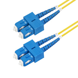 StarTech.com Cable Fibra Óptica Monomodo OS2 SC Macho - SC Macho, Núcleo 9µm, Cubierta 125µm, 10 Metros, Amarillo 