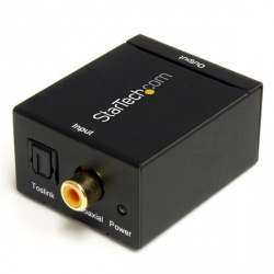 StarTech.com Adaptador Convertidor de Audio Digital Coaxial SPDIF o Toslink Óptico a RCA Estéreo Analógico 
