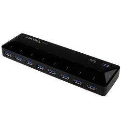 StarTech.com Hub USB 3.0, 10 Puertos USB 3.0, 5000 Mbit/s, Negro 