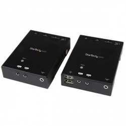 StarTech.com Extensor HDMI por Cat5 HDBaseT con Concentrador USB e IR, 90 Metros 